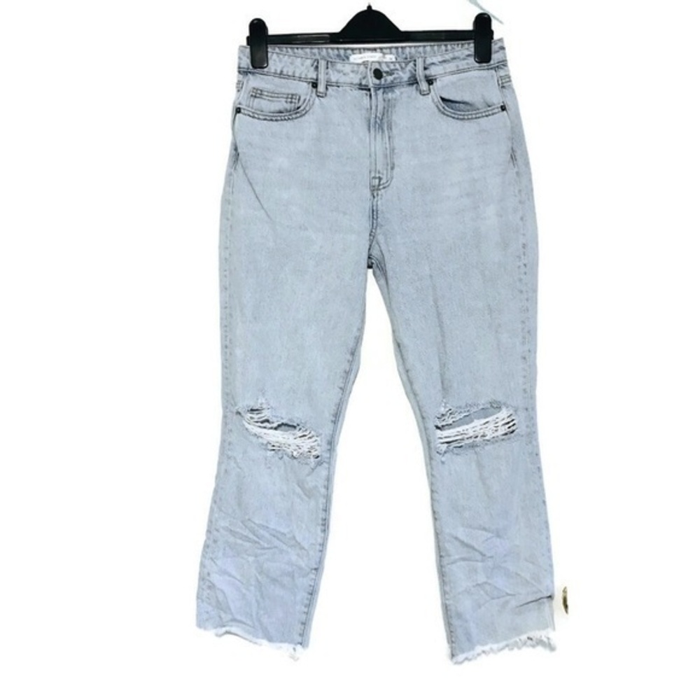 Altar'd State Light Wash Distressed Straight Leg Jeans Women’s Size 28 6